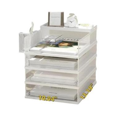 Imagem de Organizador De Mesa Em Metal A4 Para Documentos, Arquivos, Cartas, Liv