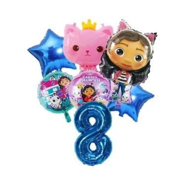Imagem de Conjunto De Balões Gabby Dollhouse Para Meninas, Decoração De Festa De