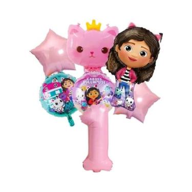 Imagem de Conjunto De Balões Gabby Dollhouse Para Meninas, Decoração De Festa De
