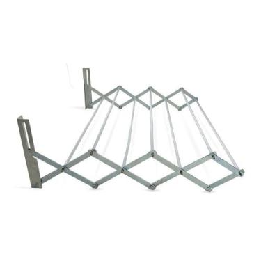 Imagem de Varal De Parede Retrátil Aço Sanfonado - 60cm - Varal Sul