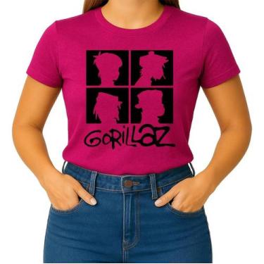 Imagem de Camisa Camiseta de Algodão Masculina Feminina Unissex Banda GorillazZ 