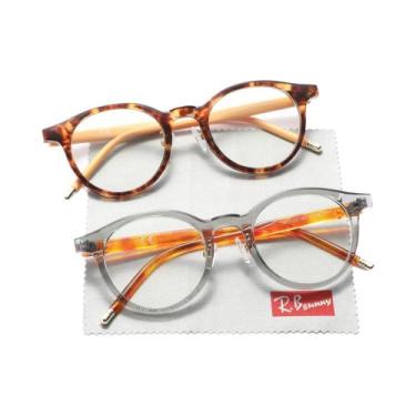 Imagem de Óculos De Leitura Unissex Com Lentes Transparentes 2PCS Óculos Redondo