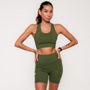 Imagem de Bermuda De Compressão Feminina Com 6 Bolsos All Out Pro-Feminino