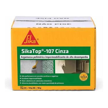 Imagem de SikaTop 107 Cinza 18Kg Impermeabilizante Concreto Alvenaria