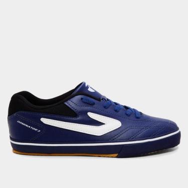 Imagem de Chuteira Futsal Topper Dominator 3 Masculino, Marinho, Preto, 40