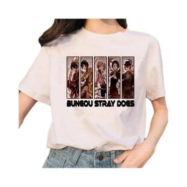 Imagem de Camiseta Feminina Bungou Stray Dogs Anime Harajuku Casual Com Gola O E