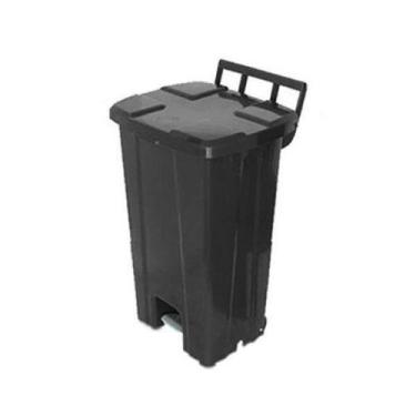 Imagem de Lixeira quadrada com pedal e rodas de 100l - jj.p100 - JSN