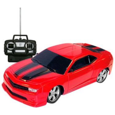 Imagem de Carrinho De Controle Remoto Com Luz Farois Camaro Brinquedo Infantil M