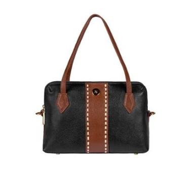 Imagem de Bolsa de mão em couro liso Safira-Feminino