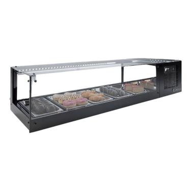 Imagem de Vitrine Refrigerada De Bancada Sem Bandejas Com Termostato Gvrs150t Preta Gelopar 220V