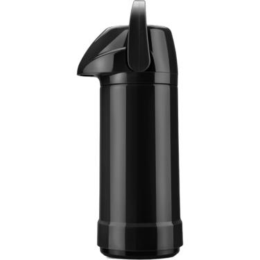 Imagem de Garrafa Térmica Plástico 1L Invicta GLT Pressão Ampola de Vidro Preta