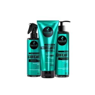 Imagem de Kit Acidificante Haskell Shampoo 300ml + Super Máscara 240g + Fluido 2