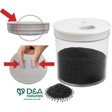 Imagem de Pote com Fechamento a Vácuo 1L Branco - DeA Naturals