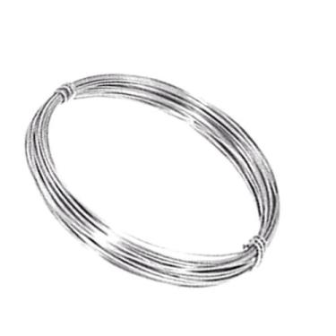 Imagem de 2 Arames, Fios de Aço Inox Polido Brilhante Mole 0,55mm, 10 Metros, AI