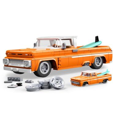 Imagem de Blocos De Montar - Chevy Pickup 1962 Custom - 858 Peças - Hot Wheels - 1:16 - Mattel