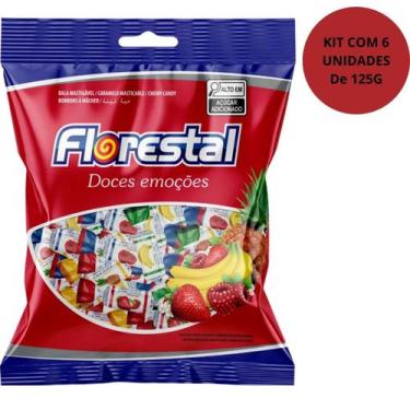 Imagem de Bala Florestal Mastigavel Mole Sortida Kit Com 6 Und 125G
