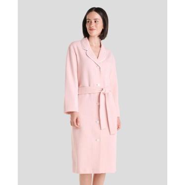 Imagem de Roupão Feminino Abotoado com Viés Rosa Lohe, Rosa, G