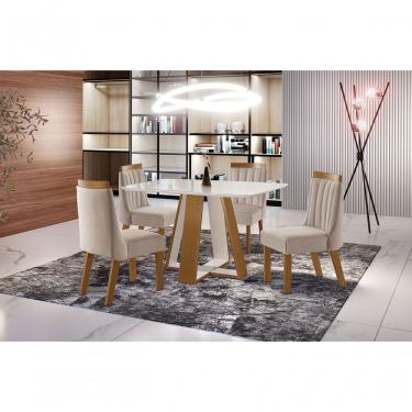 Imagem de Sala De Jantar 4 Cadeiras 1,20 X80 - Viggore - Domus Móveis