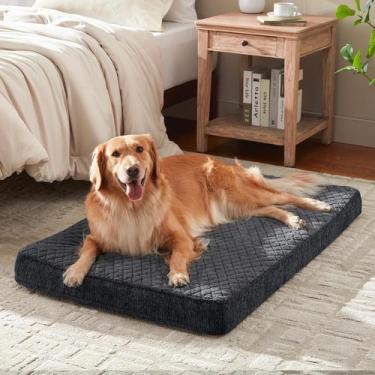 Imagem de Cama Ortopédica para Cães JOEJOY Grande 104 x 69 cm Cinza