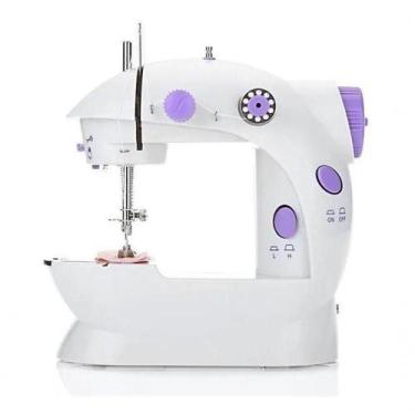 Imagem de Maquina De Costura Mini Reta Portátil Elétrica Bivolt Pedal - VTR