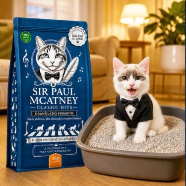 Imagem de Areia Gato Higienica Grao Medio Sir Paul Mcatney 4kg Natural - EINSTOK