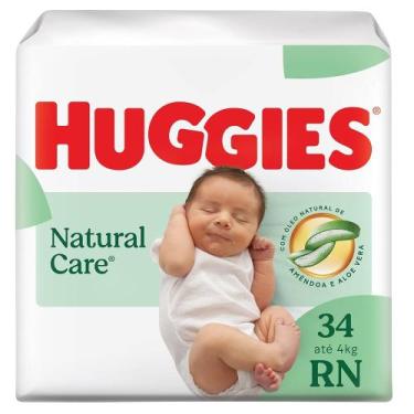 Imagem de Fralda huggies natural care mega r/n 34un