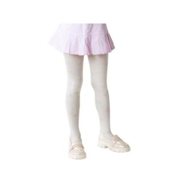 Imagem de Meia calça infantil algodão trabalhada Duck ref 7057 - Duck way, P, Be