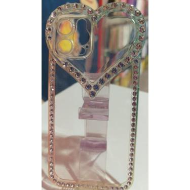 Imagem de Capa Capinha Compatível Celular IPhone 12 Pro Coração Strass - Mustang
