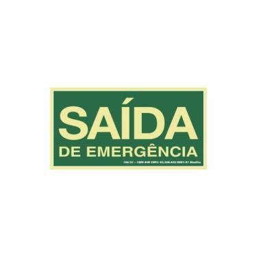 Imagem de Placa Saída De Emergência 15 X 30 - Sinalize