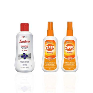 Imagem de Kit 2 Repelente de Insetos Off! Spray 100ml + Álcool em Gel Lysoform H