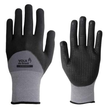 Imagem de Luva de Segurança Microfoam 3/4 Grip Nitrílico Proteção Térmica e Tátil Profissional Volk