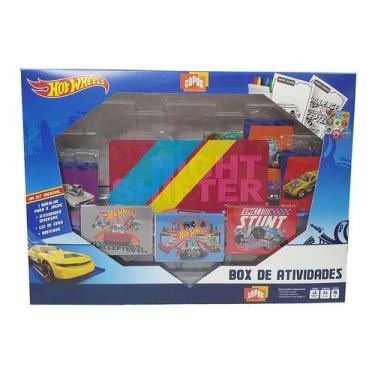 Imagem de Hot Wheels Cartas, Jogos, Giz De Cera E Adesivos Box Copag