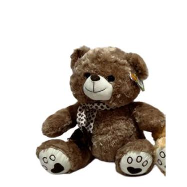 Imagem de Urso de Pelúcia com Cachecol FE6904-Fizzy, Marrom escuro