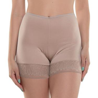 Imagem de Shorts Bermuda Segunda Pele Modeladora Anágua Renda Cintura Alta Femin
