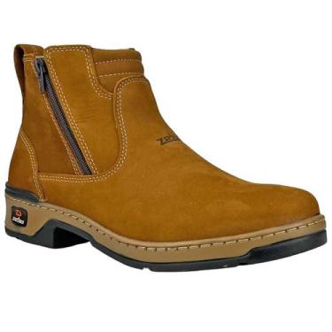 Imagem de Boot Botina Masculina Bico Redonda Com Ziper - Zebu, Nobuck castor, 40