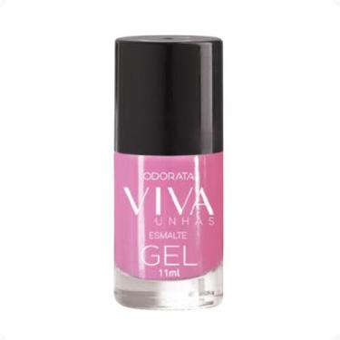 Imagem de Esmalte Em Gel Rosa Sublime Cremoso Não Precisa Cabine Secagem Rápida 