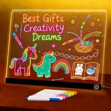 Imagem de Quadro de Recados LED hansanti 13,7" x 10" 7 Cores 7 Marcadores