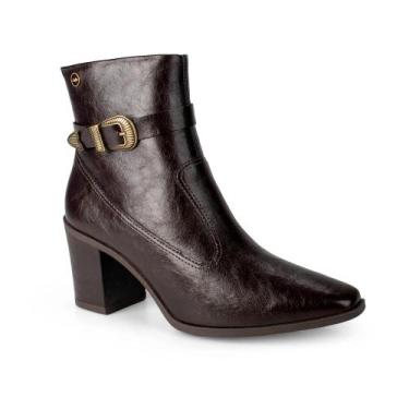 Imagem de Bota Feminina Dakota Cano Curto Café D2541  Estilo e Conforto, 38
