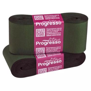 Imagem de Fita de Gorgurão Progresso 50mm Nº12 c/ 10 Metros Verde Militar