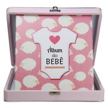 Imagem de Álbum Fotográfico Bebê Feminino Rosa para 100 fotos 24X30 - TUDOPRAFOT