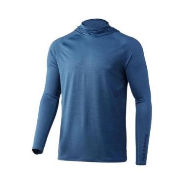 Imagem de Camisa De Pesca Masculina Com Capuz E Proteção UV De Manga Longa Para 
