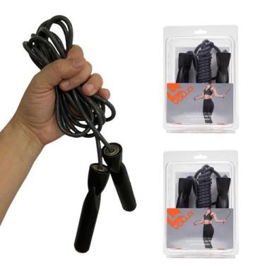 Imagem de Kit 2 Cordas de Pular Com Rolamento Profissional Vollo VLS3118 275cm E