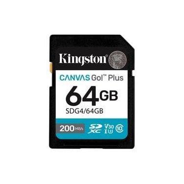 Imagem de Cartão de Memória SD Kingston Canvas Go! Plus 64GB 200Mbs - SDG4/64GB