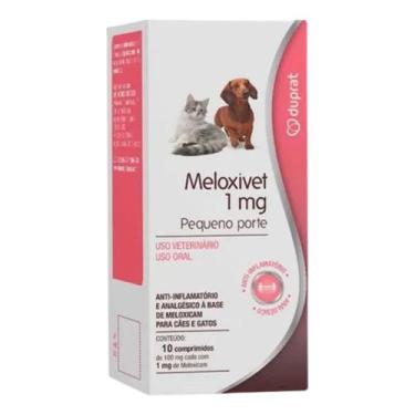 Imagem de Meloxivet 1mg Cartela Com 10 Comprimidos Para Cães e Gatos Pequeno Por