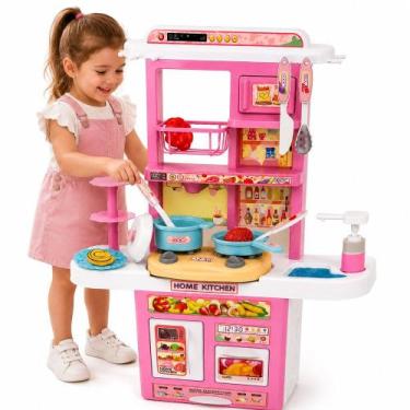 Imagem de Cozinha infantil Com Luzes E som - Rosa - IMPORTUDO