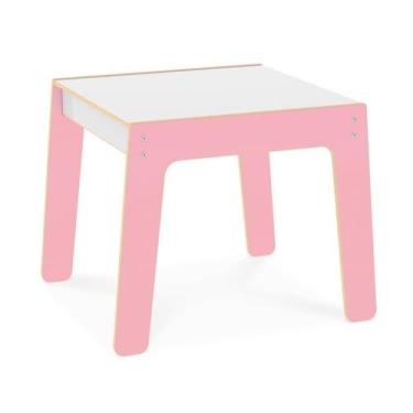 Imagem de Mesa Infantil de Madeira Rosa Junges  Mesinha Didática e Segura para C