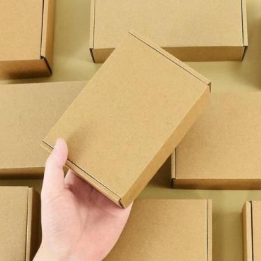 Imagem de Caixas De Papelão Montável 16x11x04 Ondulado Dobráveis Adequadas para 