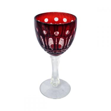 Imagem de Cj tacas de vinho de vidro vermelha 6 pcs 8,8CM X 8,8CM X