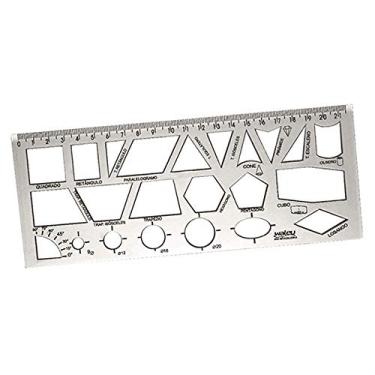 Imagem de Regua Geometrica 22cm - Waleu