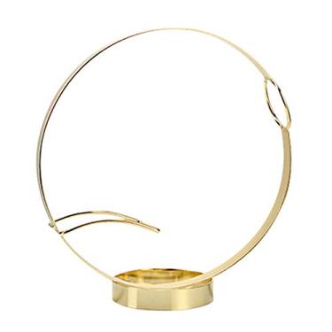 Imagem de Suporte de garrafa de vinho para decoração de estilo europeu leve de luxo criativo, decoração moderna, suporte de exibição simples para vinho (cor: ouro)